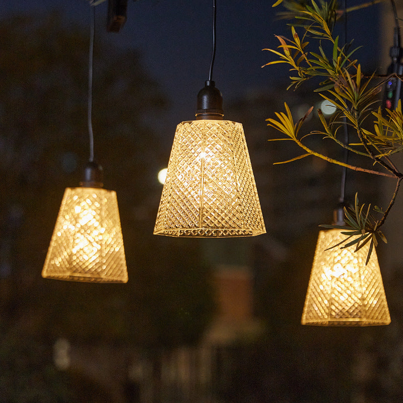 Crystal-Pattern Solar Pendant Light USB Rechargeable LED Kalsten