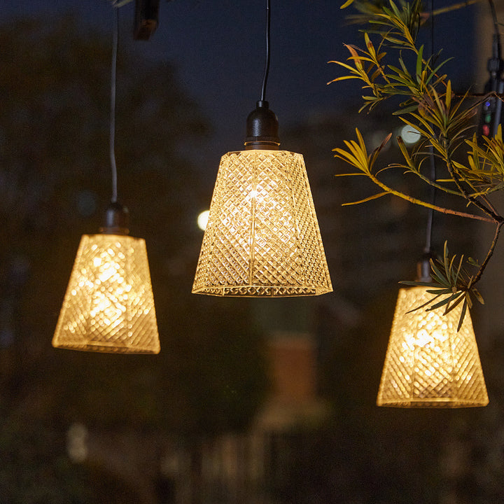 Crystal-Pattern Solar Pendant Light USB Rechargeable LED Kalsten