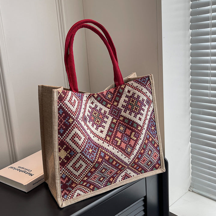 Artisan-Inspired Geometric Tote Bag