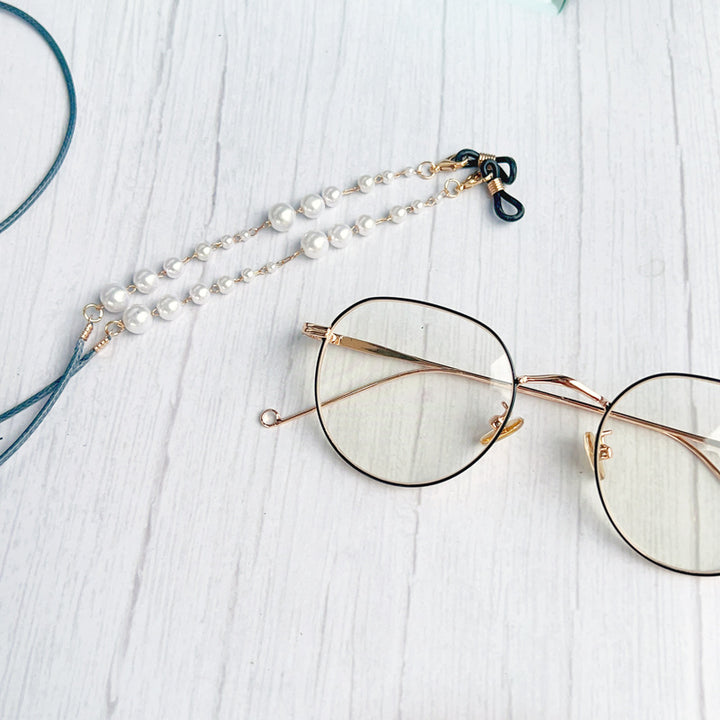 Pearl-Accented Eyewear Holder Chain Kalsten