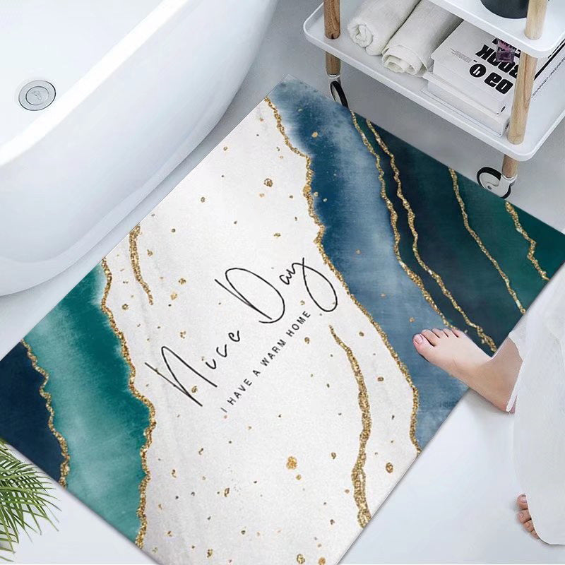 Luxurious Marble Design Bath Mat Kalsten