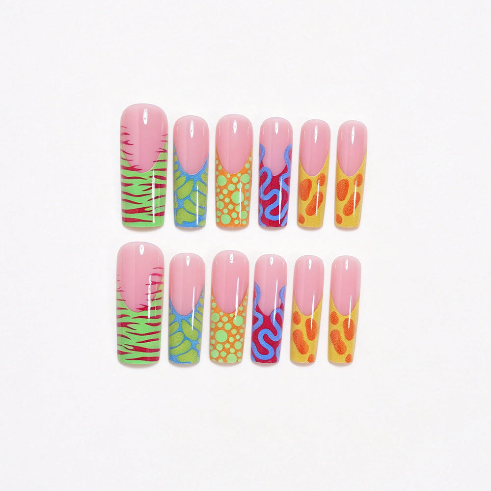 Vibrant Abstract Nail Art Tips Kalsten