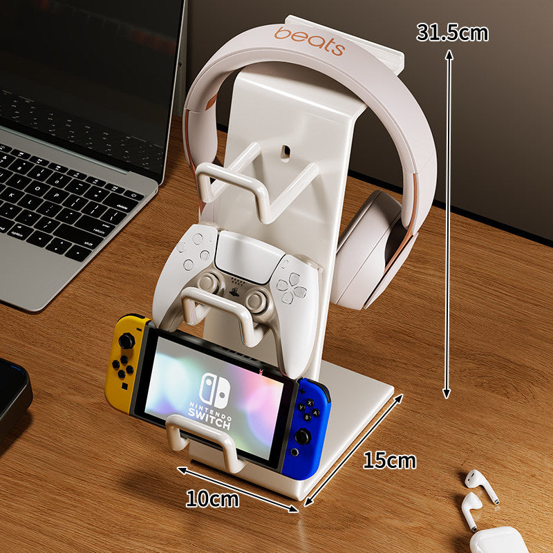 Multi-Device Gaming Headset and Controller Stand with Docking Cradle