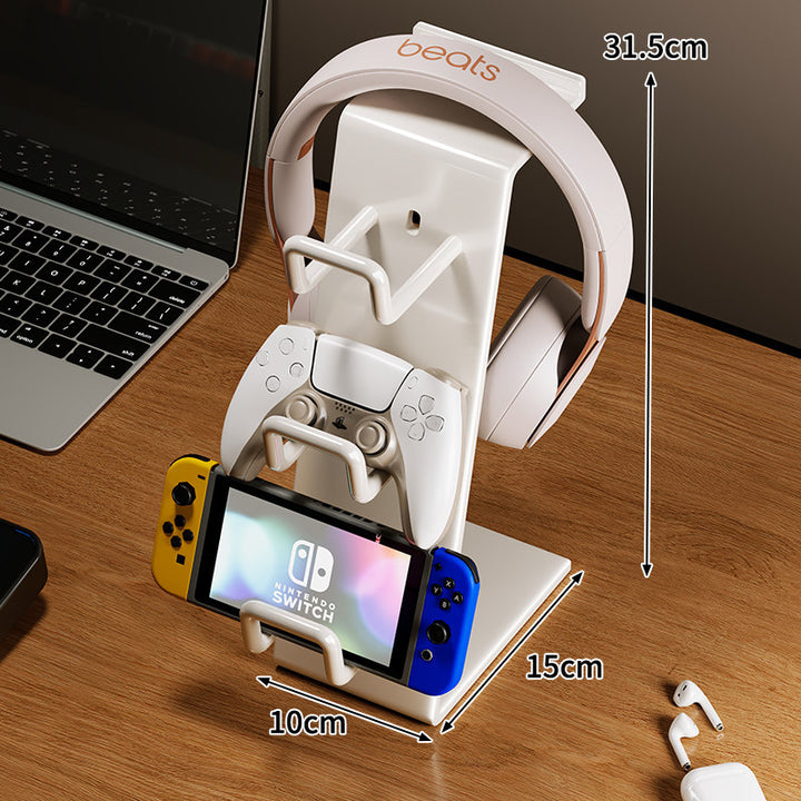 Multi-Device Gaming Headset and Controller Stand with Docking Cradle