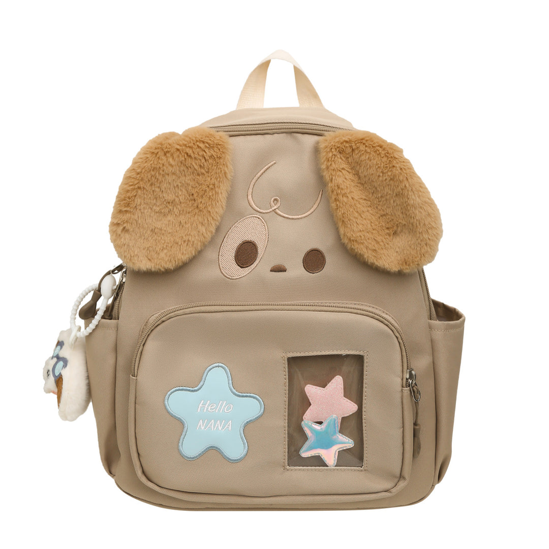 Kawaii Plush Backpack with Dog Design Kalsten