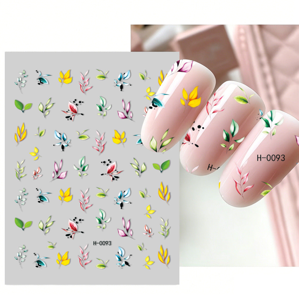 Floral Design Nail Art Sticker Set