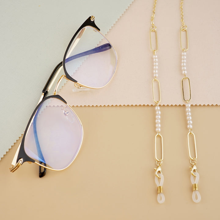 Elegant Pearl and Link Eyewear Chain Kalsten