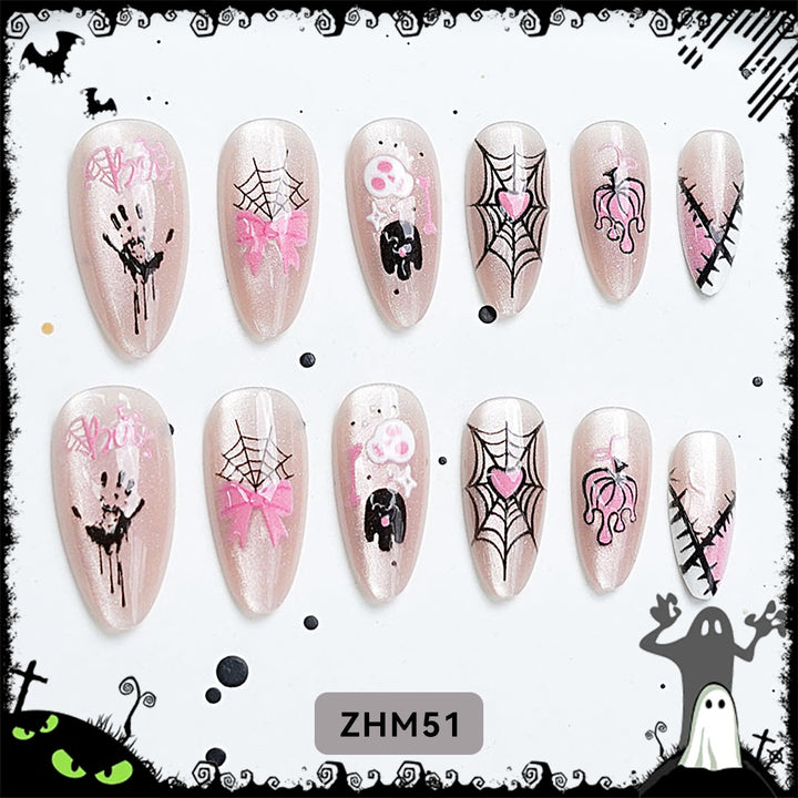 Halloween-Themed Artistic Press-On Nail Set Kalsten