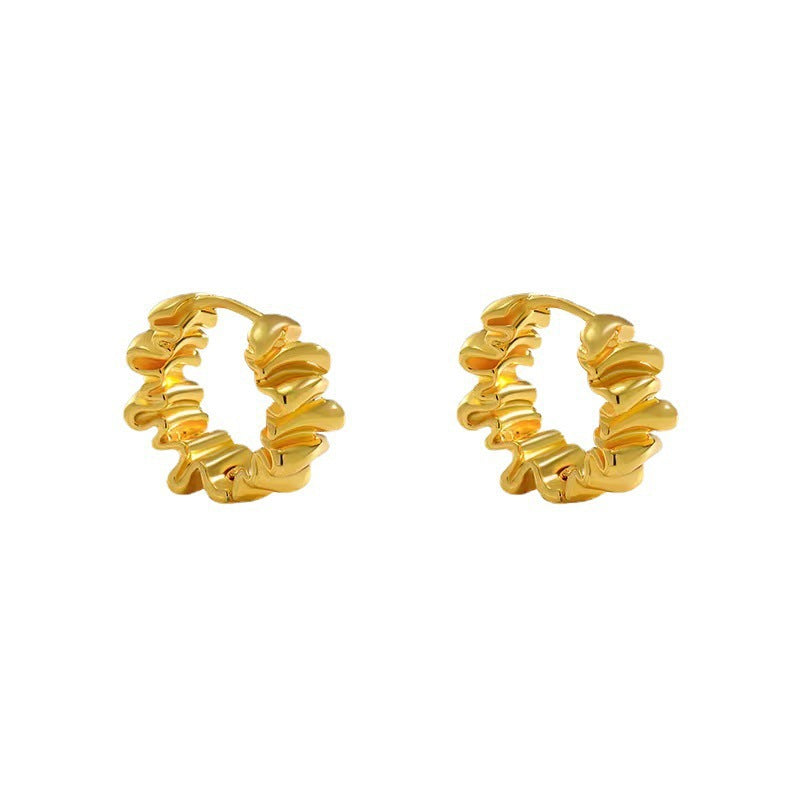 Stylish studs in modern ribbed design Kalsten