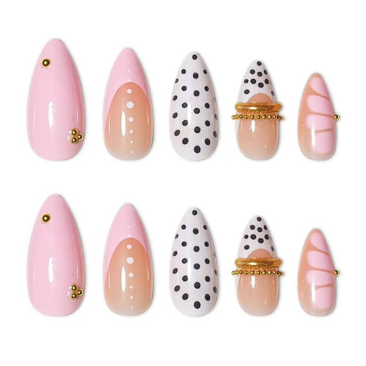 Artistic Polka Dot Press-On Nail Set Kalsten