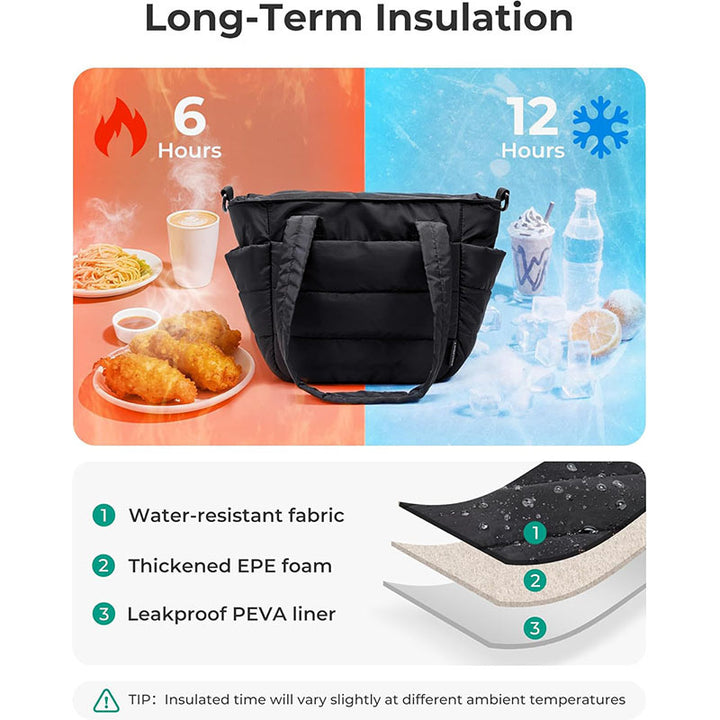 Stylish tote bag with insulated compartments Kalsten