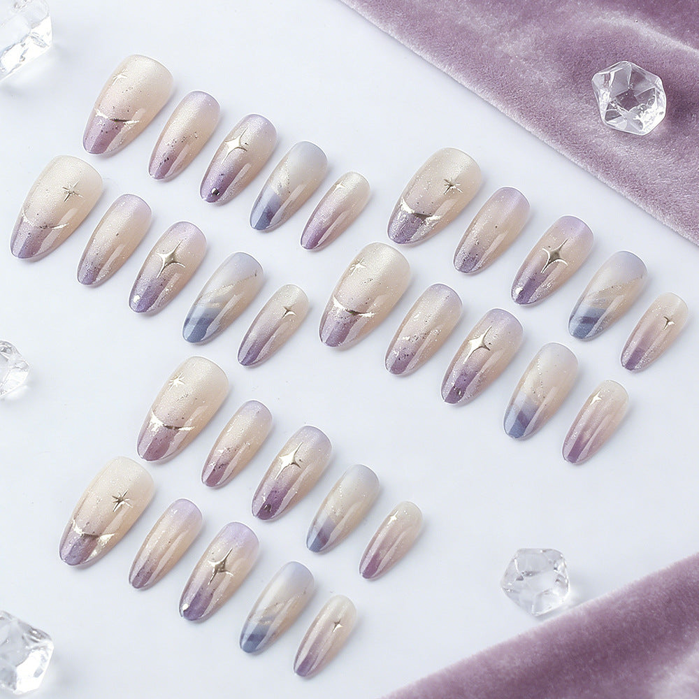 Gradient Glitter Press-On Nails Kalsten