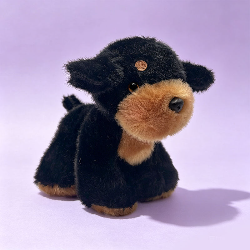 Plush Sitting Puppy Toy with Ultra-Soft Faux Fur and Embroidered Nose Kalsten