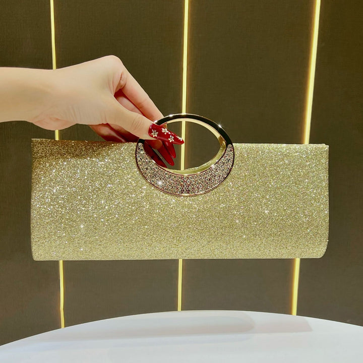 Sparkling Rhinestone-Accented Evening Clutch