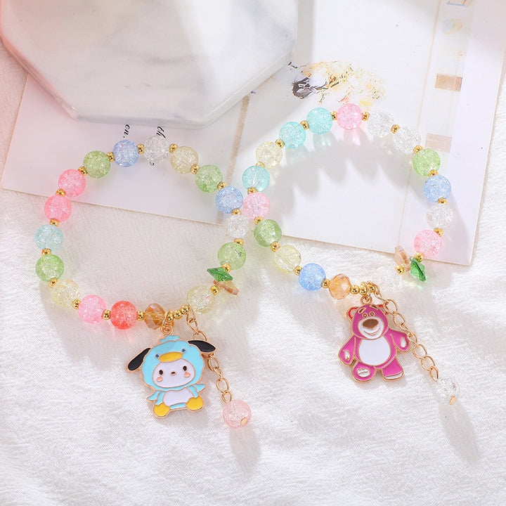 Playful bracelet with colorful glass beads Kalsten