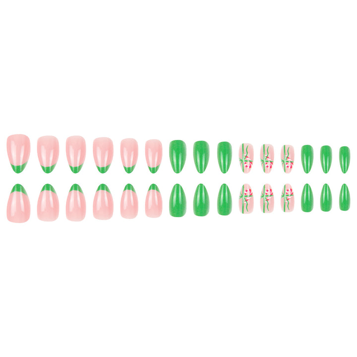 Elegant Floral-Themed Nail Design Kalsten