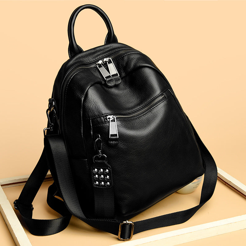 Versatile Multi-Functional Leather Backpack Kalsten