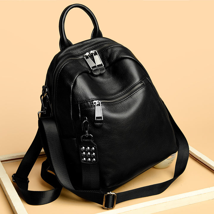 Versatile Multi-Functional Leather Backpack Kalsten
