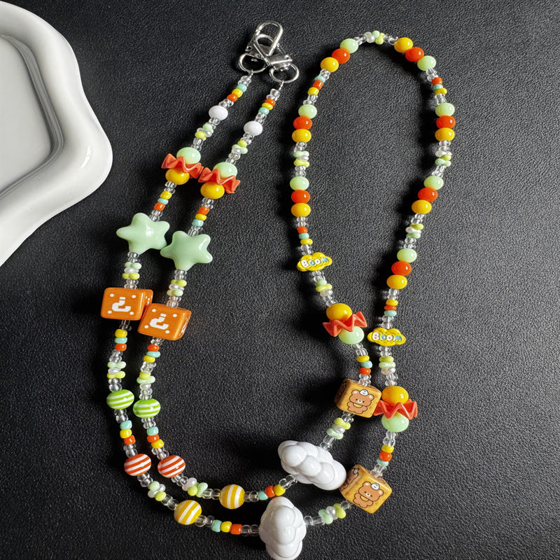 Playful Themed Beaded Eyewear Necklace Kalsten