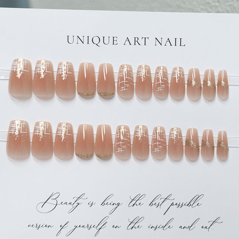 Elegant Artistic Press-On Nails