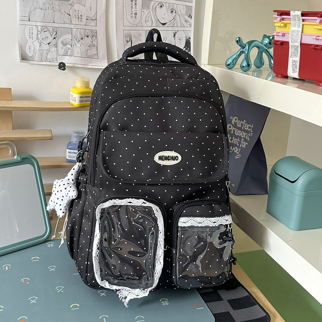 Cute Decorative Polka Dot School Backpack Kalsten