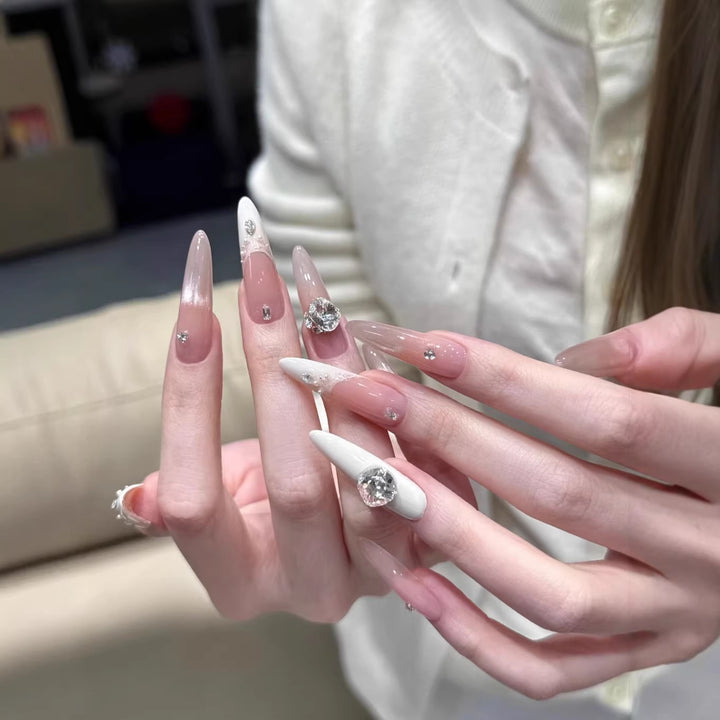Glamorous Acrylic Stiletto Nail Extensions