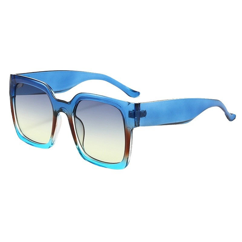 Women's square sunglasses with stylish transparent frame and soft color gradient Kalsten