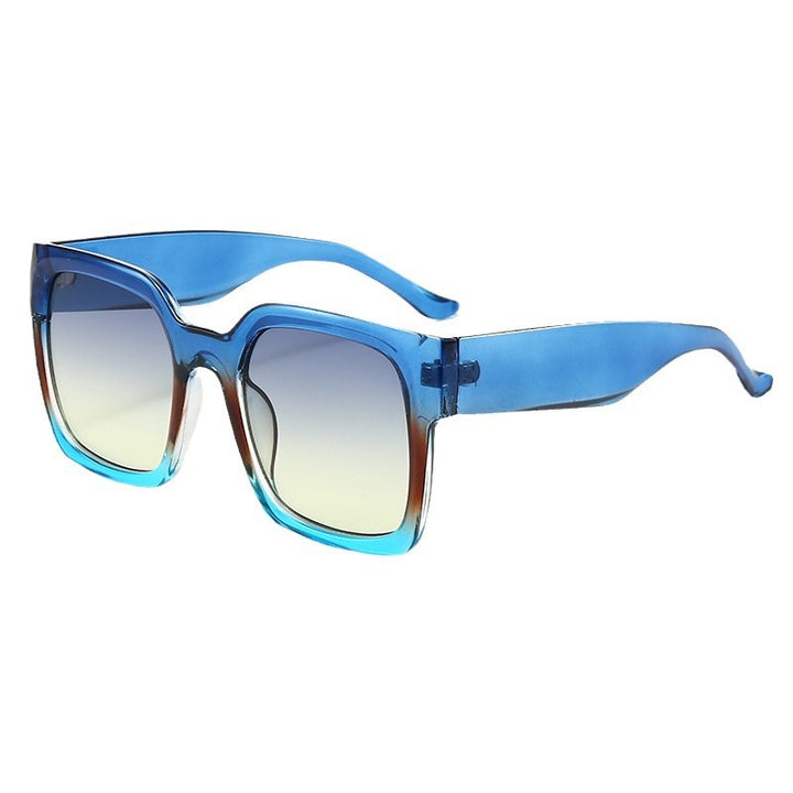 Women's square sunglasses with stylish transparent frame and soft color gradient Kalsten