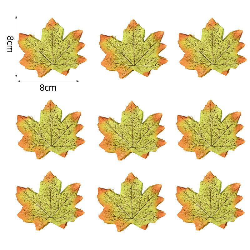 Artificial maple leaves table decoration made of flexible PU for autumn arrangements