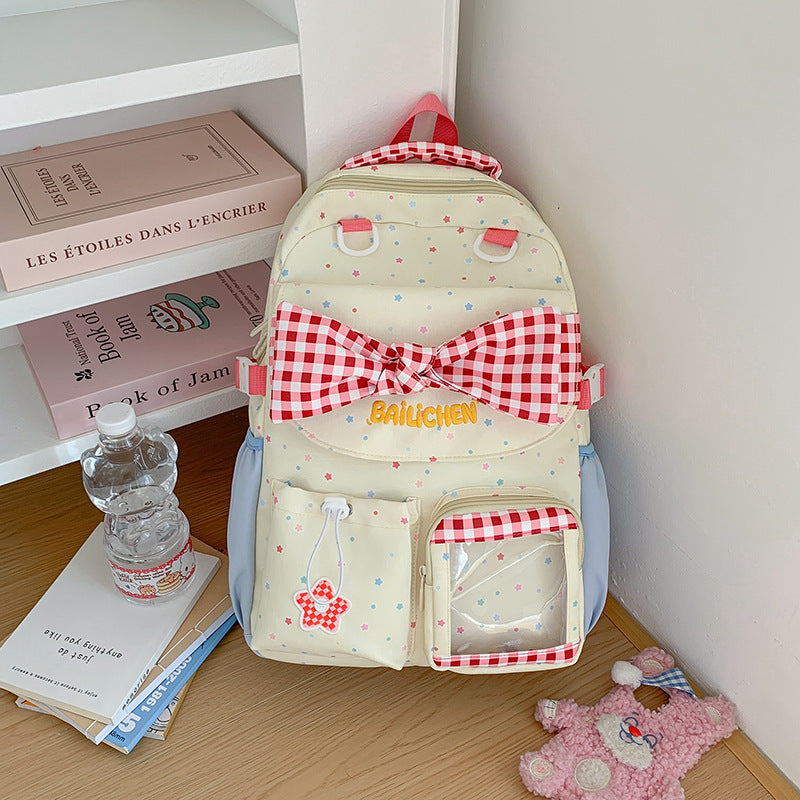 Adorable Bow-Embellished Backpack Kalsten