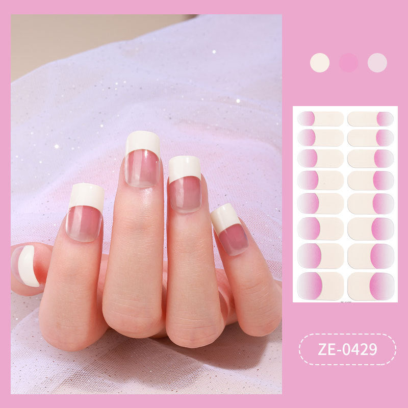 Elegant French Tip Nail Art Wraps