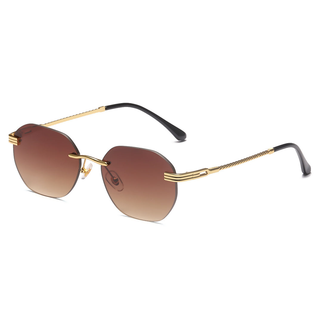 Women's stylish geometric sunglasses with decorative metal frame Kalsten
