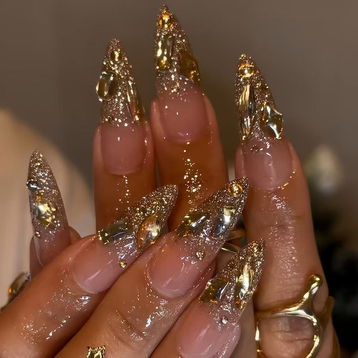 Luxury Glittering Nail Extensions Kalsten