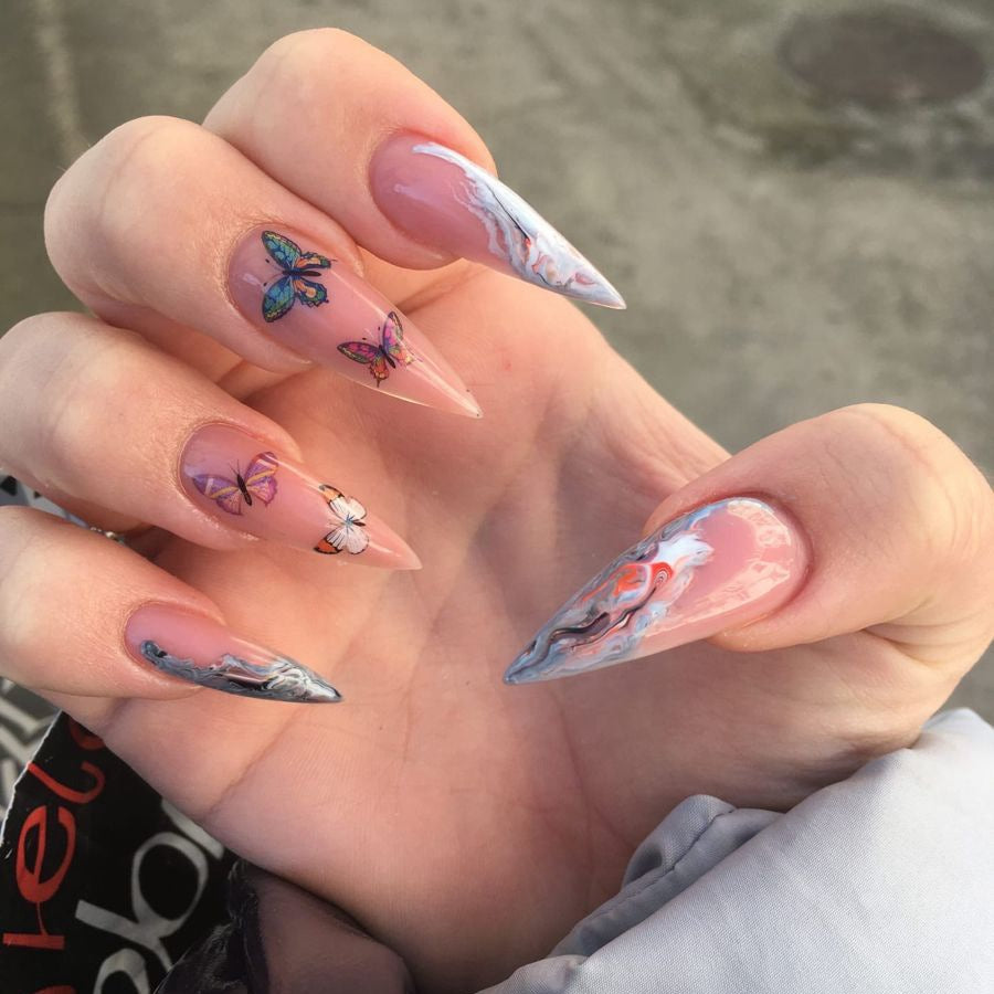 Artistic Butterfly Nail Design Kalsten