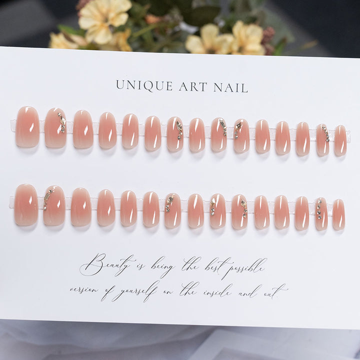 Elegant Rhinestone-Accent Stiletto Press-On Nails