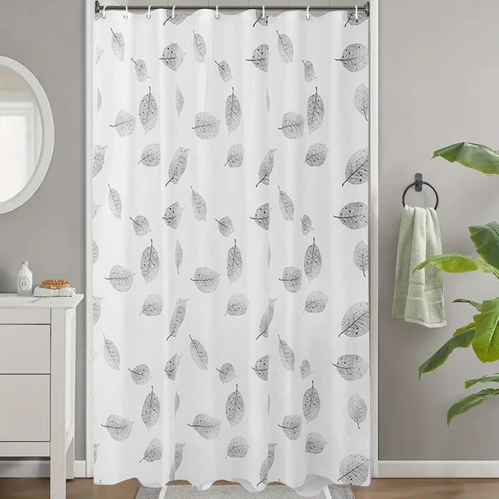 Leaf-Patterned Shower Curtain Kalsten