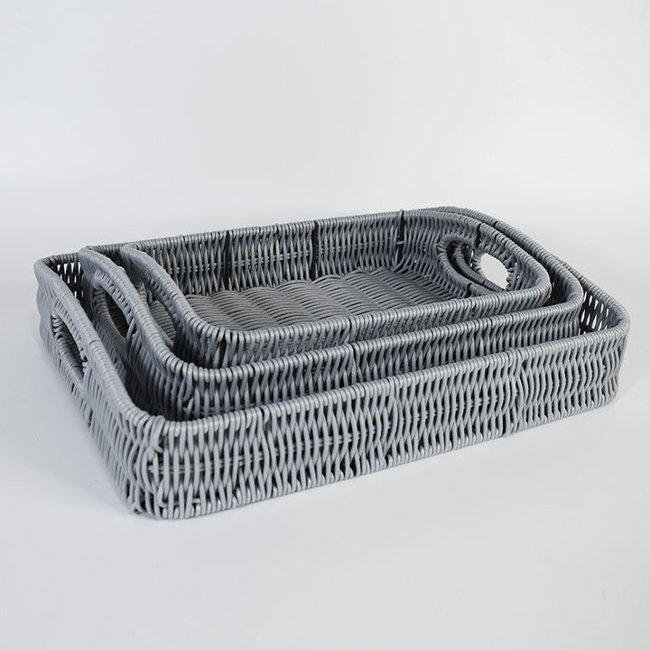 Stacking Woven Storage Trays Kalsten