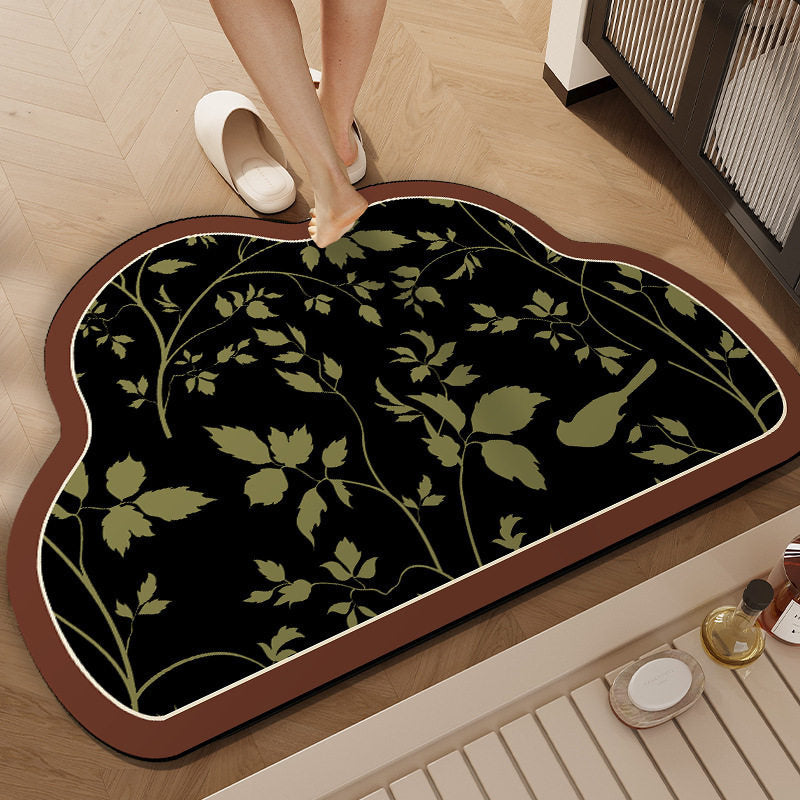 Floral Pattern Bath Mat