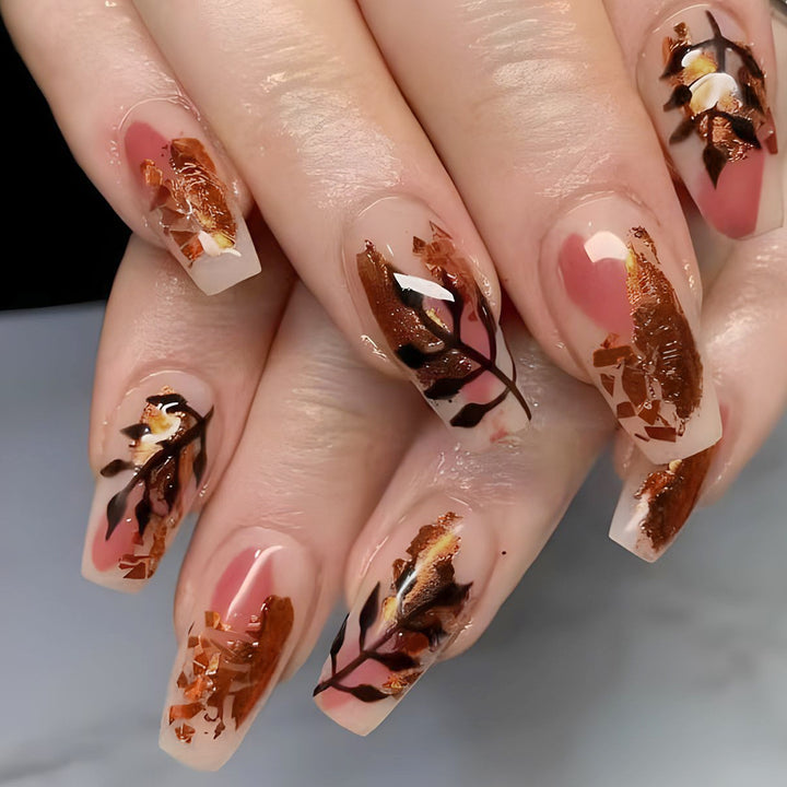 Artistic Autumn Leaf Press-On Nails Kalsten