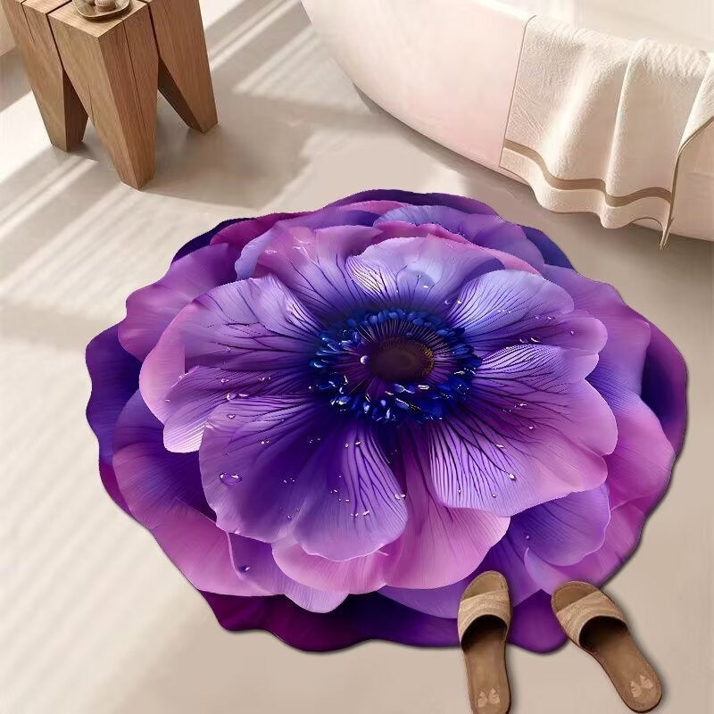 Floral-Themed 3D Area Rug Kalsten