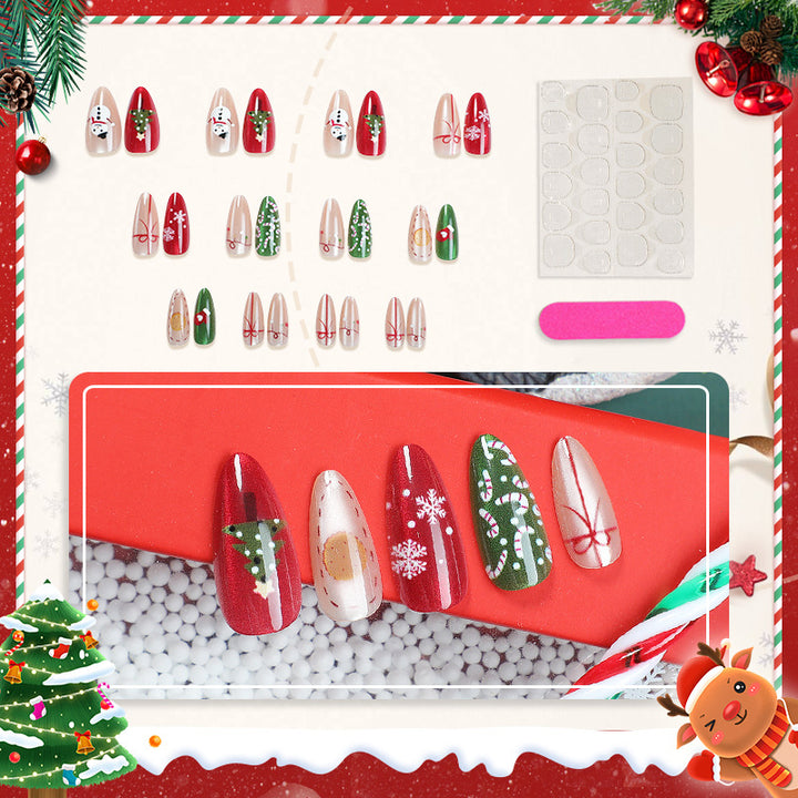 Festive Seasonal Press-On Nail Art Set