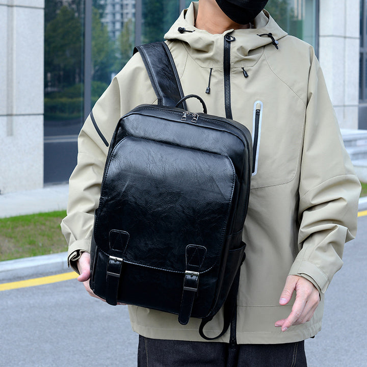 Classic Genuine Leather Laptop Backpack