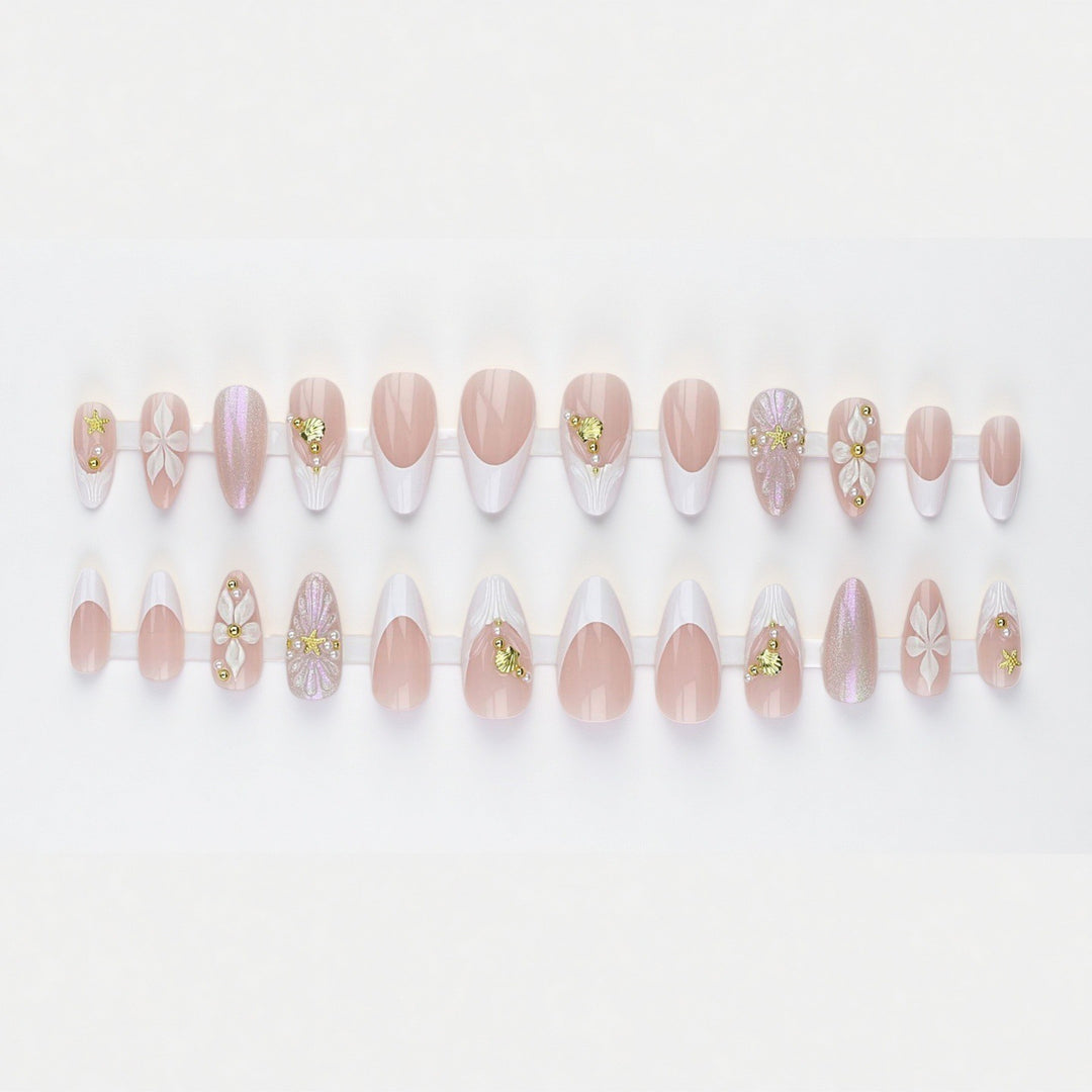 Glamorous Floral Stiletto Press-On Nail Set Kalsten