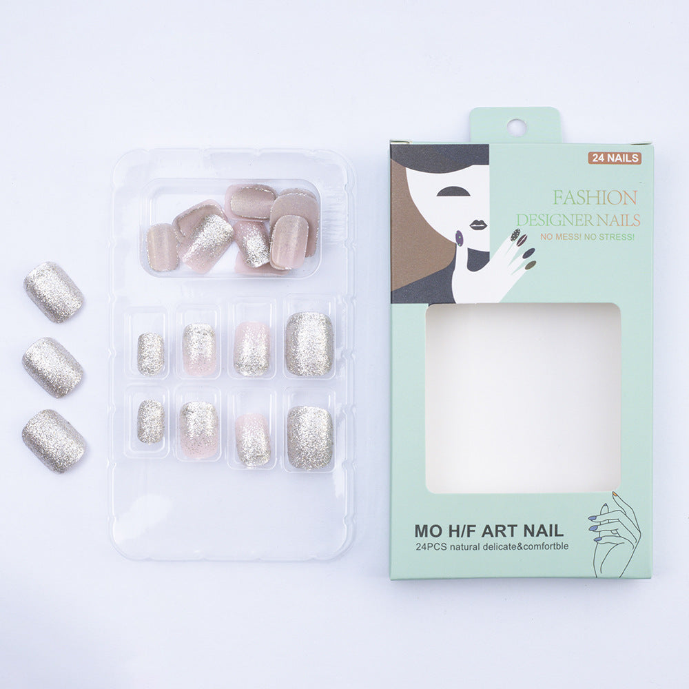 Elegant glitter pattern artificial nails Kalsten