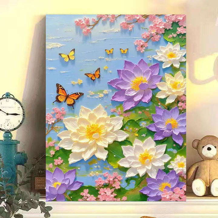 Elegant Floral Lotus Canvas Art Kalsten