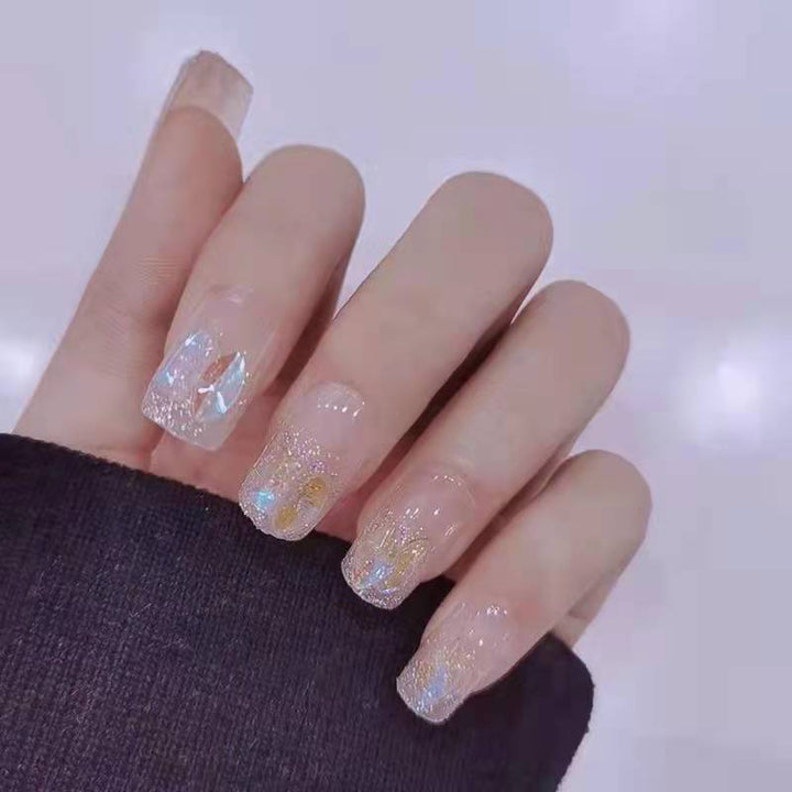 Elegant Glittery Press-On Nails