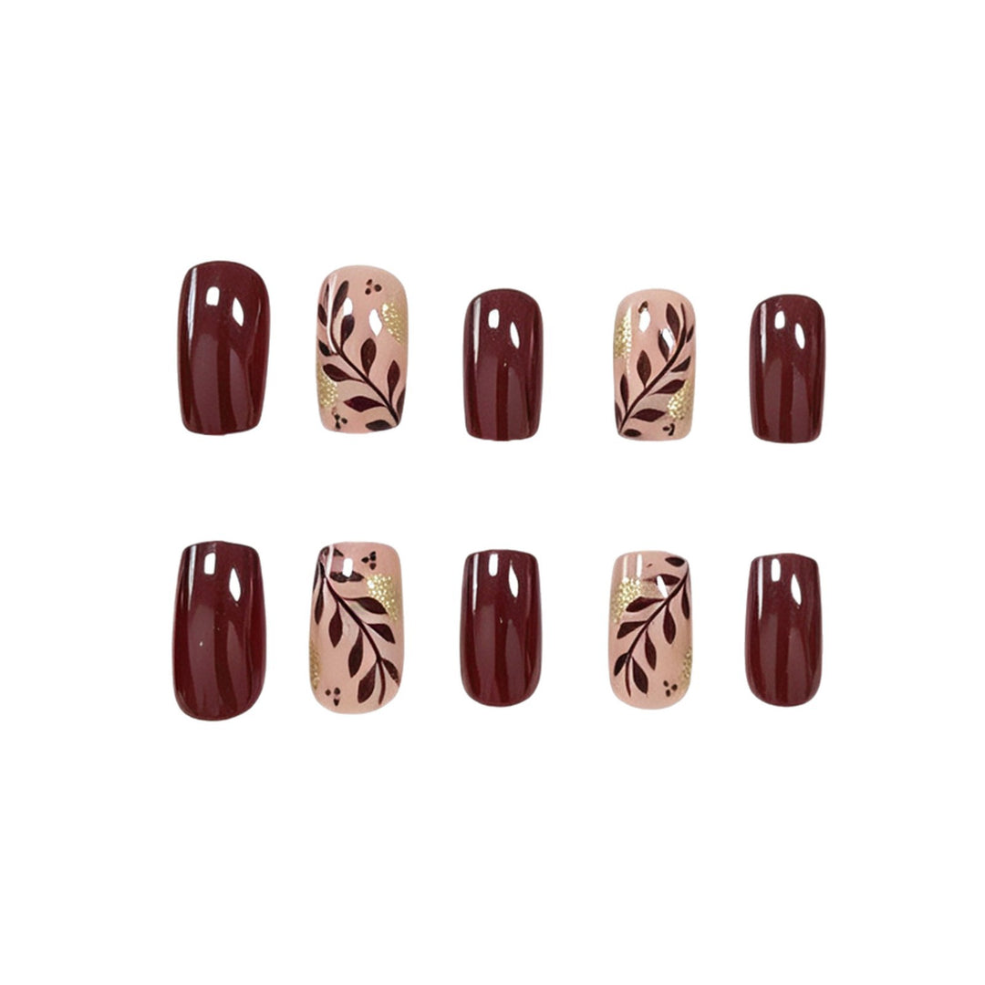 Artistic Autumn-Inspired Nail Art Kalsten