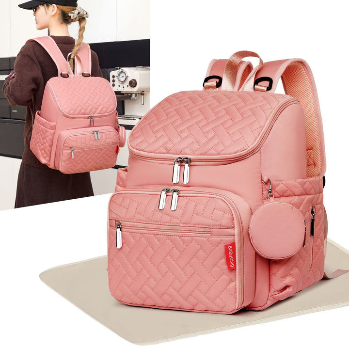 Quilted Multi-Compartment Backpack Kalsten