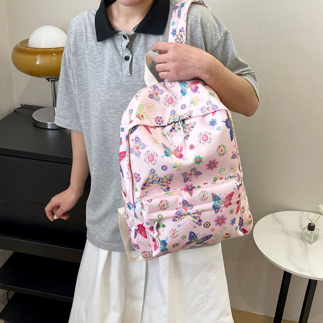 Butterfly Print Casual Backpack Kalsten