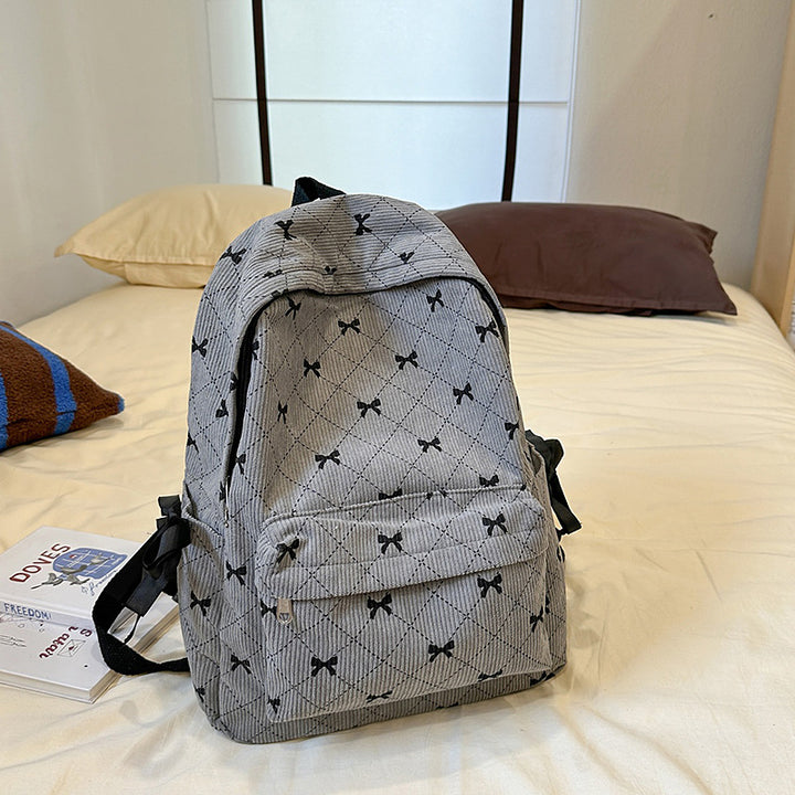 Quilted Bow Detailed Backpack